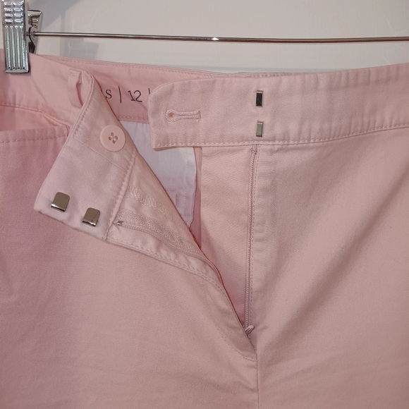 TALBOTS Women's Size 12 Super Crop Pants Pink Twill - Picture 7 of 15